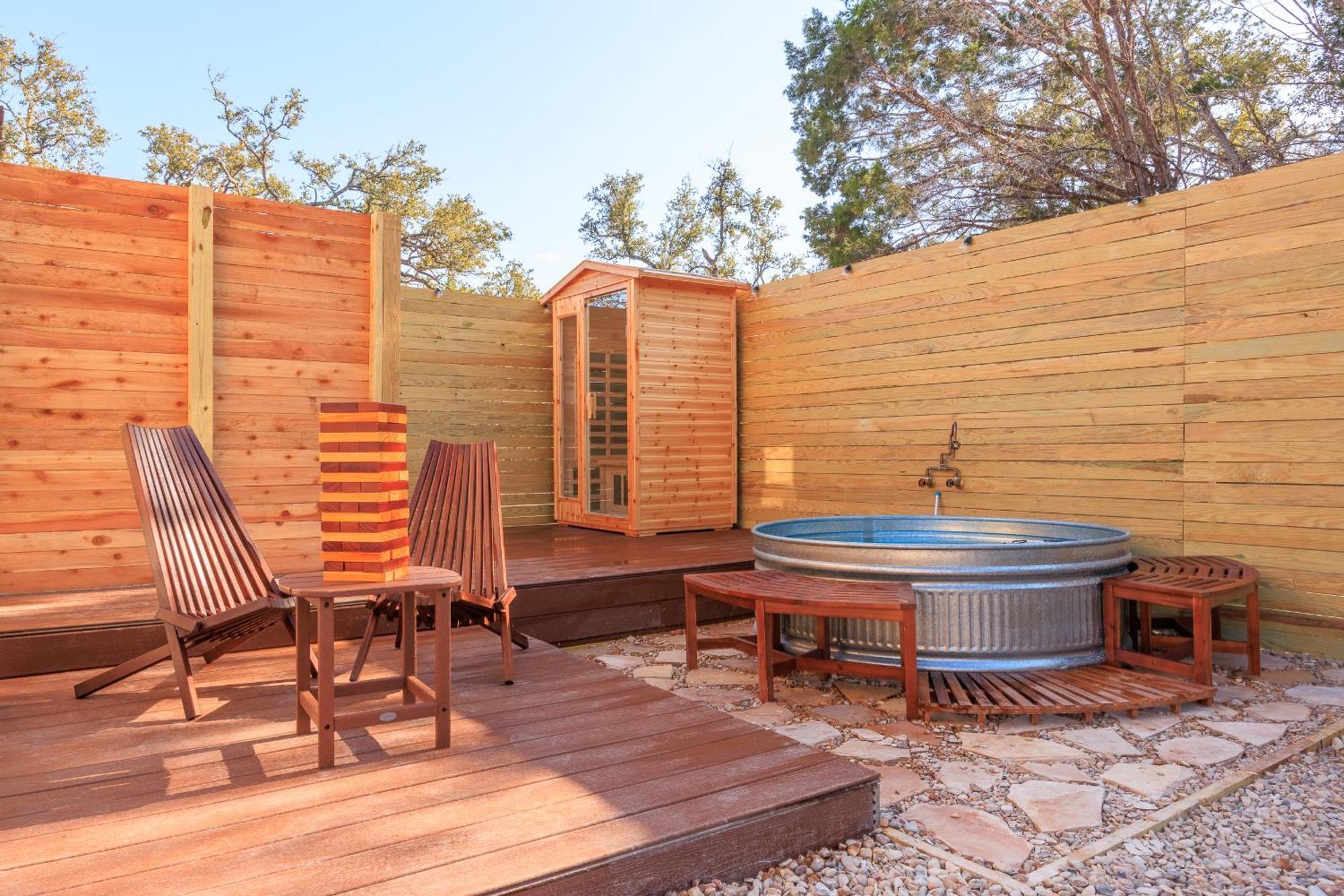 Romantic Luxury Retreat Hot Cold Pool & Sauna Wimberley Exterior foto